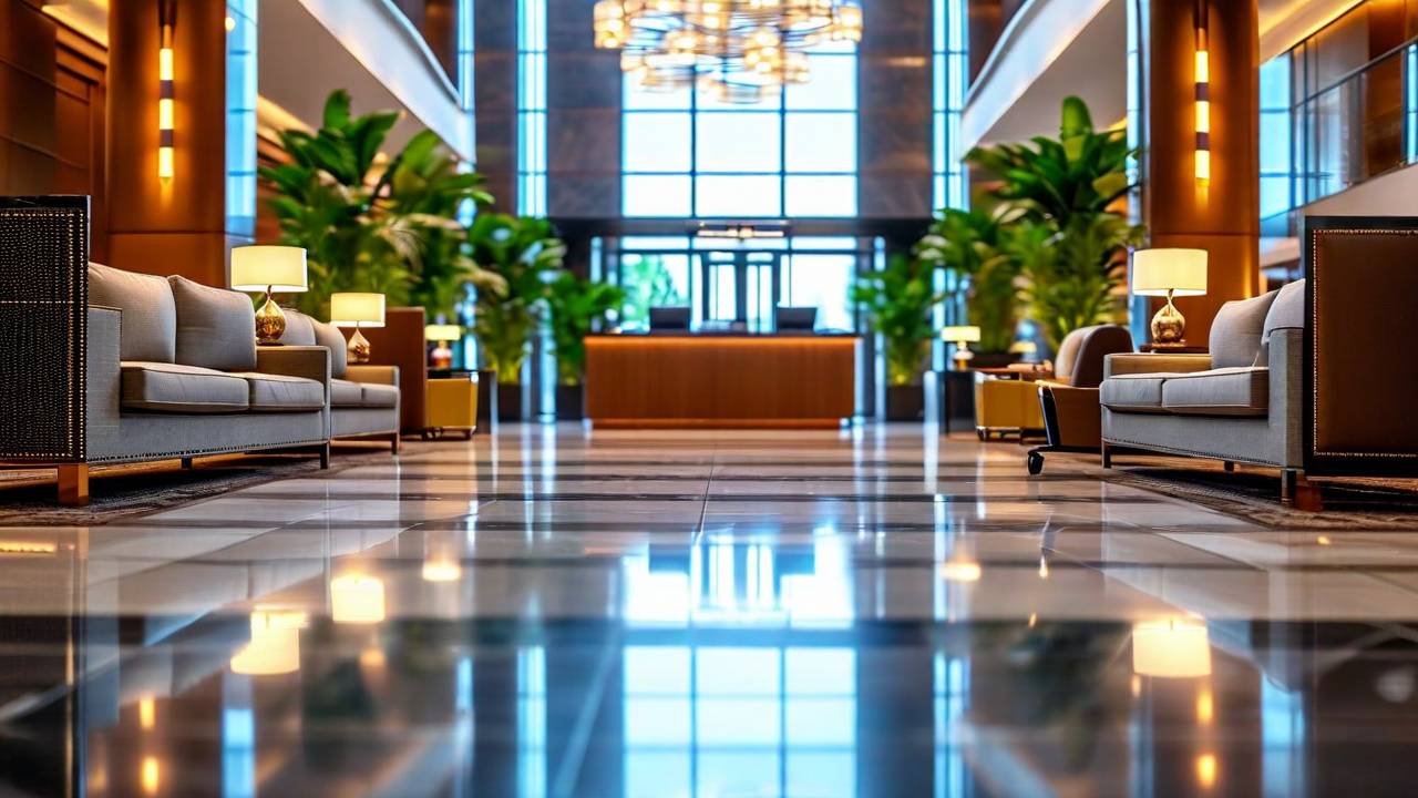 Article header image —  Hotel lobby with corporate travel rate negotiation theme